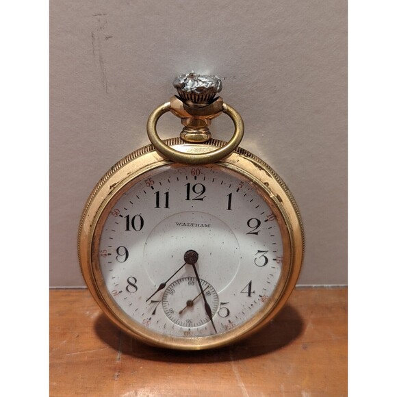 19th Century Waltham Keystone Case J Boss Gold Filled Pocket Watch Works